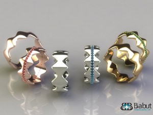 marriage rings 2 models 3D Model