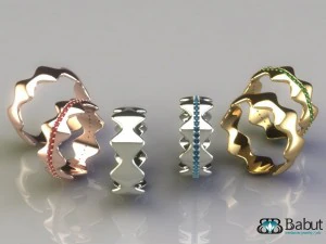 marriage rings 2 models 3D Model