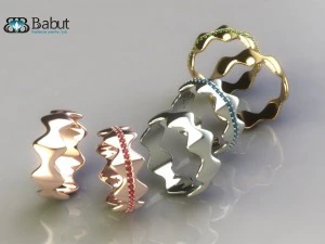 marriage rings 2 models 3D Model