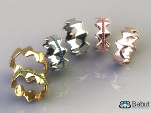 marriage rings 2 models 3D Model