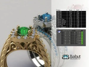 engagement ring  3 models 3D Model