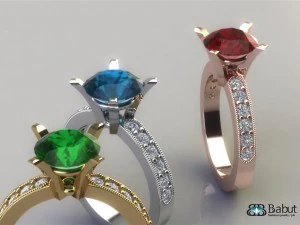 engagement ring 3D Model