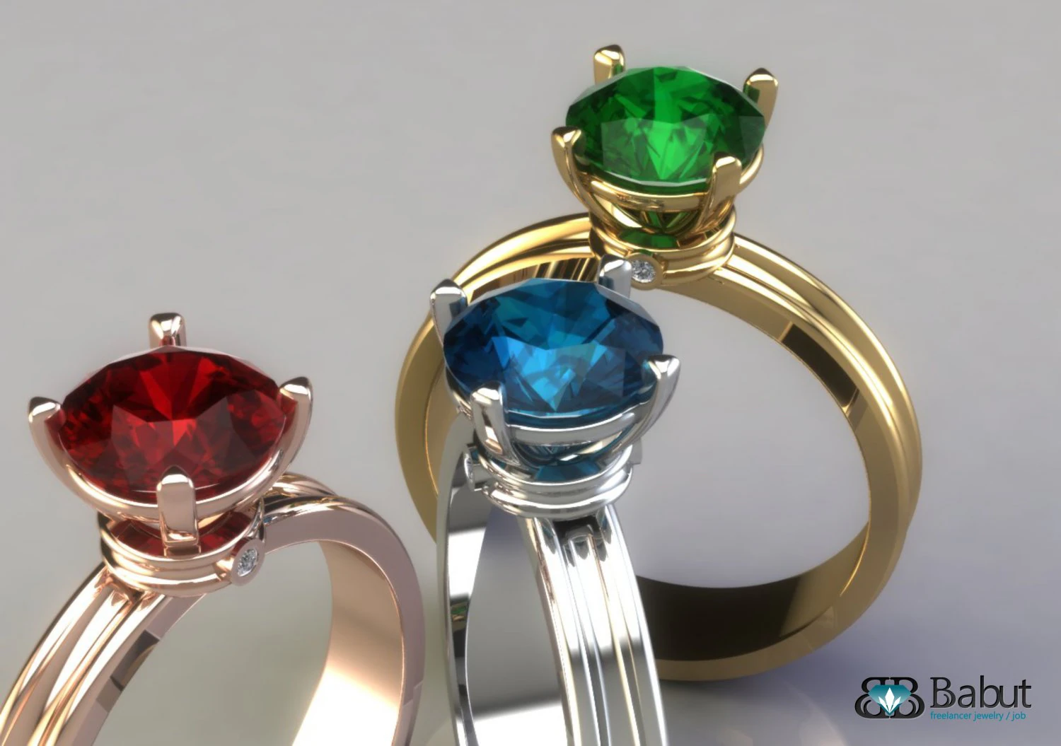 ladies ring 3D Model .c4d .max .obj .3ds .fbx .stl .blend