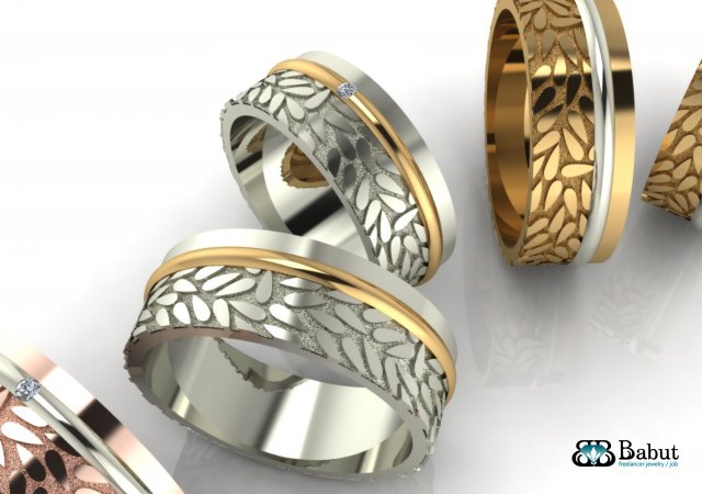 rings wedding 2 rings Modèle 3D .c4d .max .obj .3ds .fbx .stl .blend 