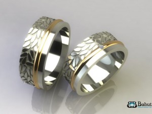 rings wedding 2 rings Modèle 3D