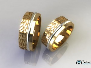 rings wedding 2 rings Modèle 3D