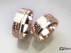 rings wedding 2 rings Modèle 3D