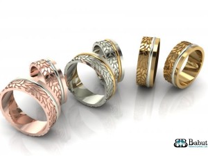 rings wedding 2 rings Modèle 3D