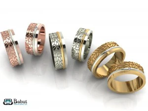 rings wedding 2 rings 3D Model
