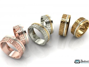 rings wedding 2 rings Modèle 3D