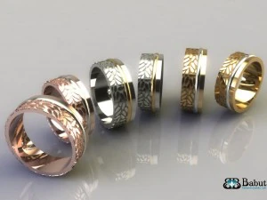 rings wedding 2 rings 3D Model