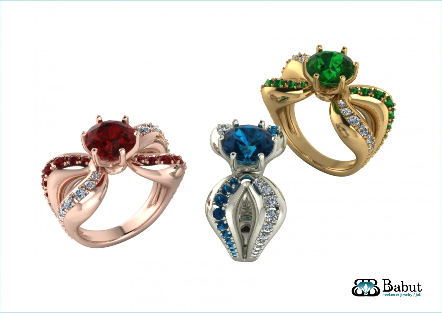 ladies ring 3D Model .c4d .max .obj .3ds .fbx .stl .blend