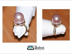 ring with pearl and diamond 3D Model