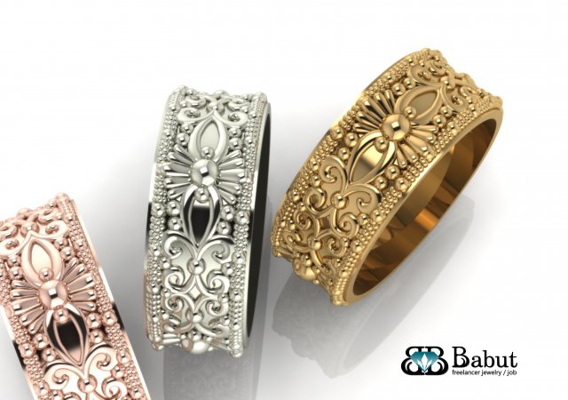 wedding rings Modello 3D .c4d .max .obj .3ds .fbx .stl .blend
