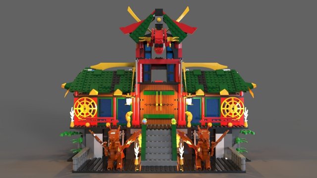 lego ninja refuge Modello 3D .c4d .max .obj .3ds .fbx .stl .blend 