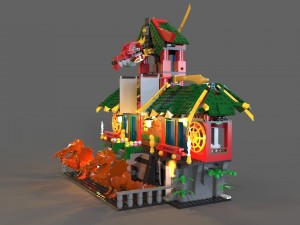 lego ninja refuge Modello 3D