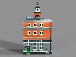 lego town hall Modello 3D