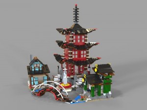 lego chinese temple 3Dモデル