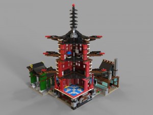 lego chinese temple 3Dモデル