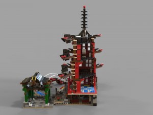 lego chinese temple 3Dモデル