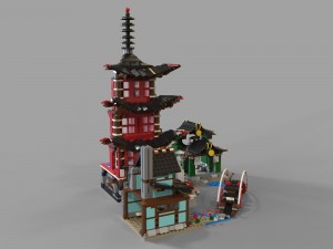 lego chinese temple 3Dモデル