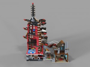 lego chinese temple 3Dモデル