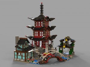 lego chinese temple 3Dモデル