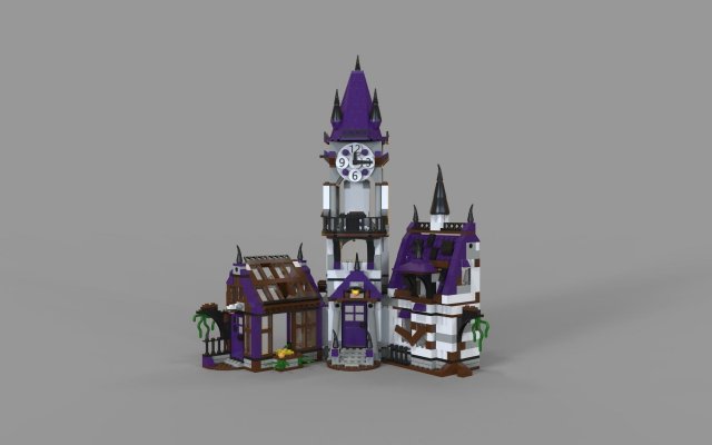 lego 3d house fantasy 3D Model .c4d .max .obj .3ds .fbx .stl .blend 