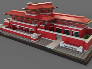 lego 3d robie house Modèle 3D