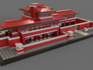 lego 3d robie house Modèle 3D