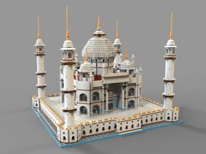 lego mosque vr - ar - low-poly 3D Model