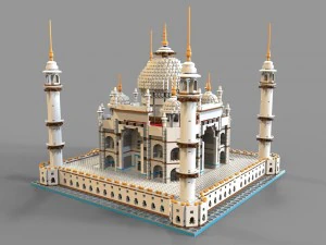 lego mosque vr - ar - low-poly 3D Model