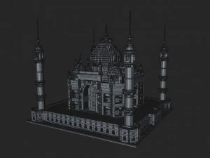 lego mosque vr - ar - low-poly 3D Model