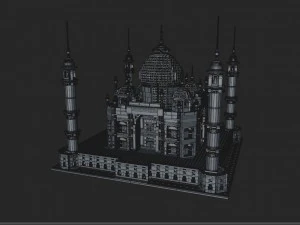 lego mosque vr - ar - low-poly 3D Model
