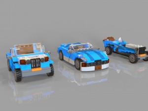 lego cars pack 3 Modèle 3D