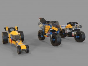 lego motorcycles pack 2 3D मॉडल