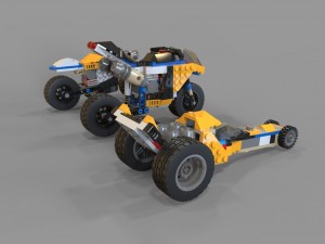 lego motorcycles pack 2 3D मॉडल