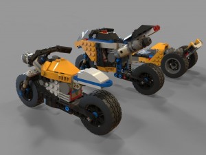 lego motorcycles pack 2 3D मॉडल