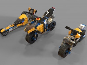 lego motorcycles pack 2 3D मॉडल