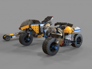 lego motorcycles pack 2 3D मॉडल