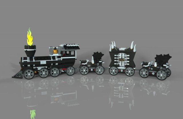 lego train monster 3Dモデル .c4d .max .obj .3ds .fbx .stl .blend 