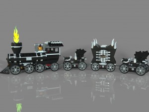 lego train monster 3D मॉडल