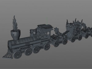 lego train monster 3Dモデル