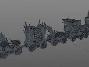 lego train monster 3Dモデル