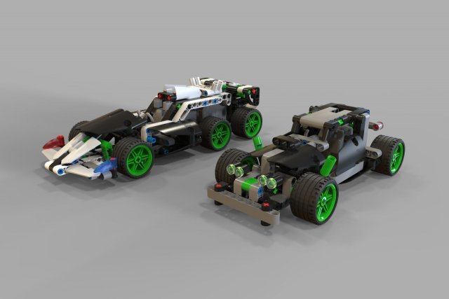 lego cars racing Model 3D .c4d .max .obj .3ds .fbx .stl .blend 