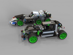 lego cars racing Model 3D