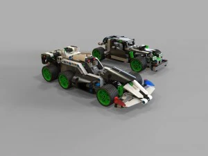 lego cars racing 3D Model