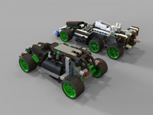 lego cars racing Model 3D