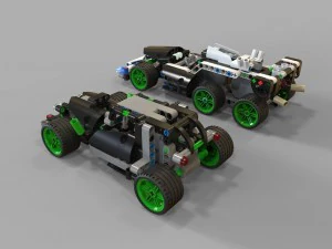 lego cars racing 3D Model