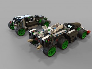 lego cars racing Model 3D